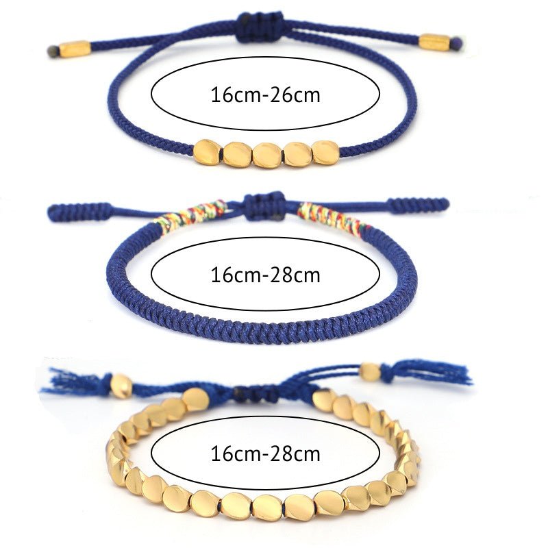 Blue Copper Beads Bracelet Set - Image 3