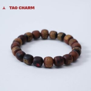 A string of protective charms with the taboo character