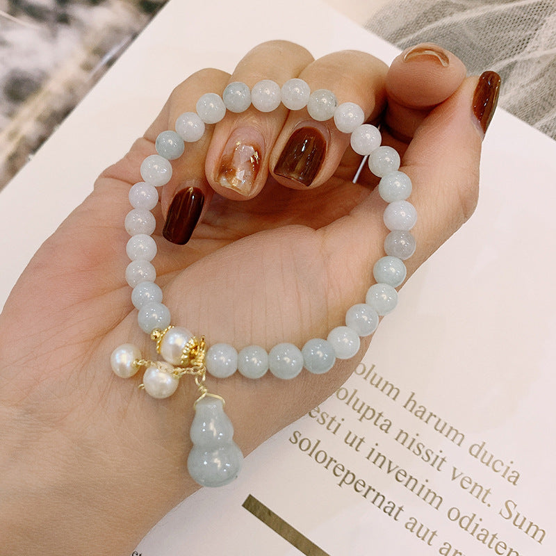 Light Green Jade Wu Lou Amulet Bracelet - Feng Shui