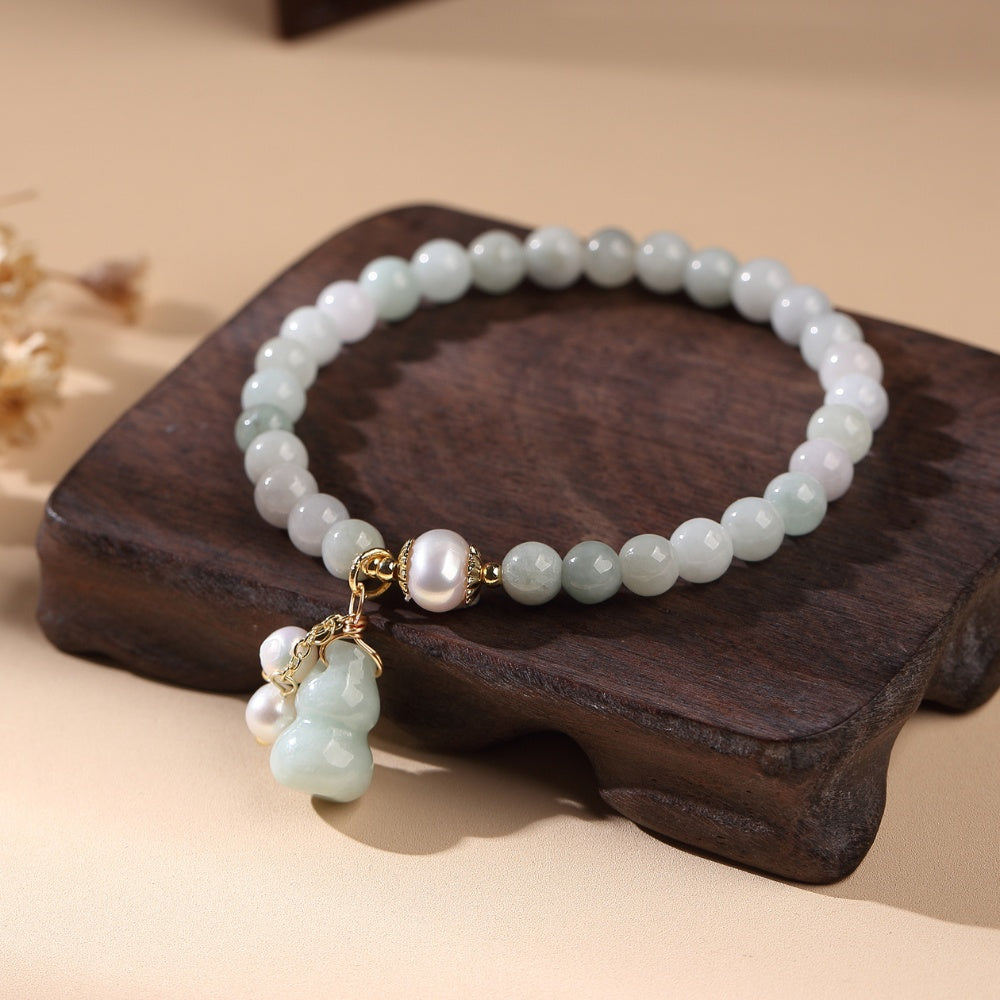 Light Green Jade Wu Lou Amulet Bracelet - Feng Shui - Image 2
