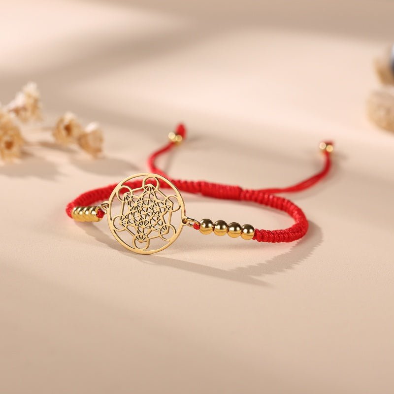 Metatron’s Cube Red String Bracelet - Image 2