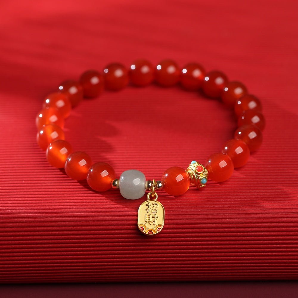 Red Agate Good Fortune Bracelet - Image 4