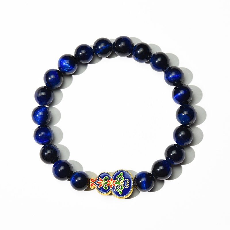 Wu Lou Blue Tiger Eye Wellness Bracelet - Feng Shui