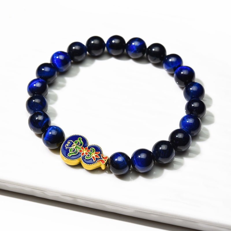 Wu Lou Blue Tiger Eye Wellness Bracelet - Feng Shui - Image 3