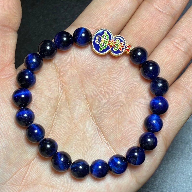 Wu Lou Blue Tiger Eye Wellness Bracelet - Feng Shui - Image 4