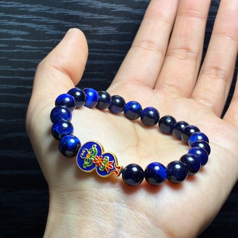 Wu Lou Blue Tiger Eye Wellness Bracelet - Feng Shui - Image 5