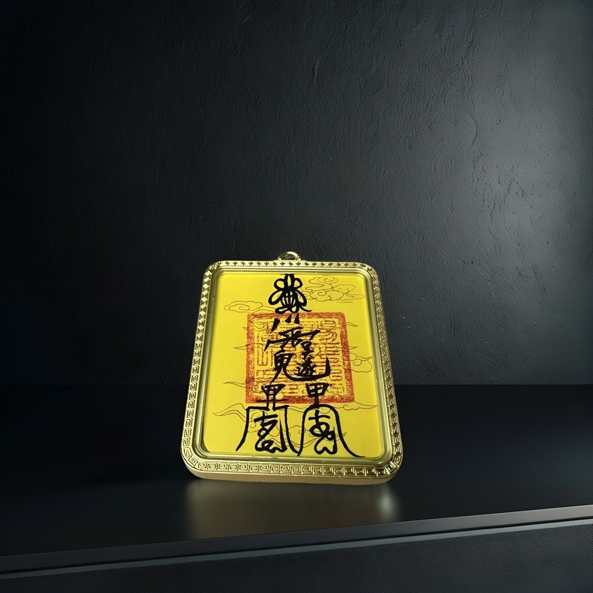 Square Talisman Double-Sided Jade Pendant - Image 3